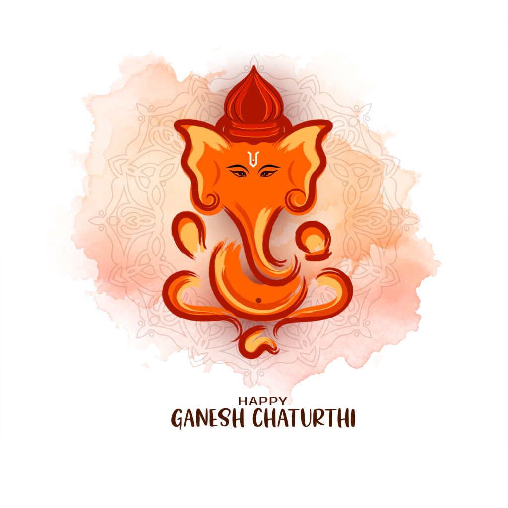 happy ganesh chaturthi hindu festival artistic background